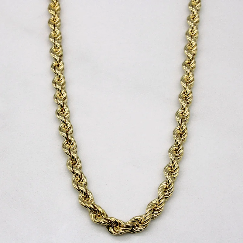 handcrafted gemstone drop earrings 18k Yellow Gold Rope Chain | 20" |