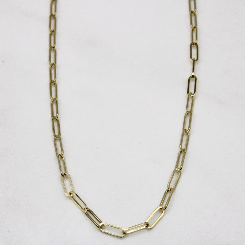 handcrafted filigree ring silver 18k Yellow Gold Paperclip Chain | 18" |