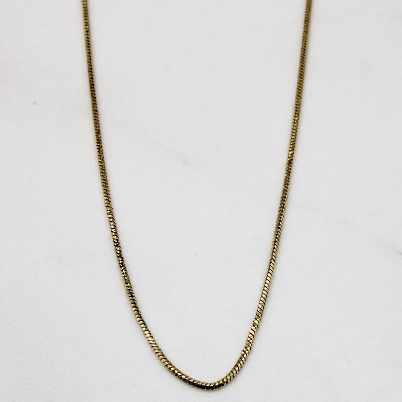 wedding band with diamonds 18k Yellow Gold Snake Chain | 24" |