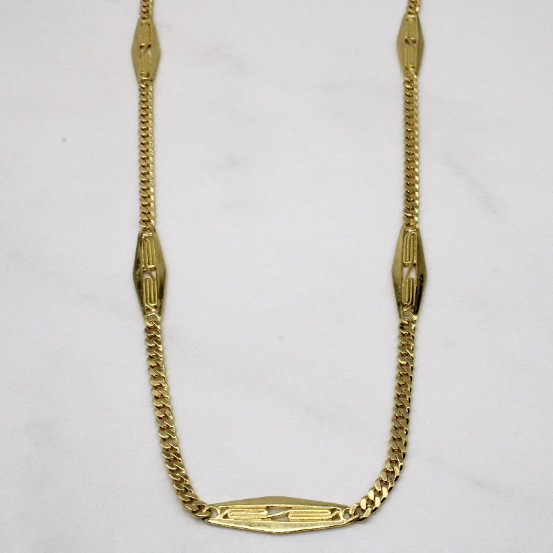 celestial sun charm anklet 18k Yellow Gold Unique Link Necklace | 34" |