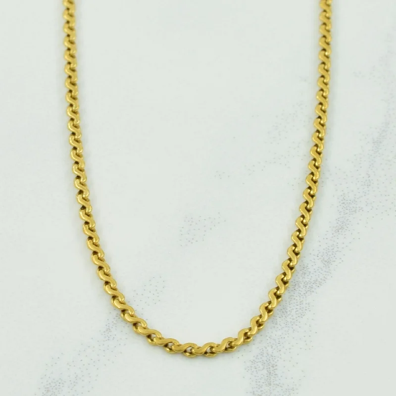 vintage diamond pendant necklace 18k Yellow Gold Serpentine Chain | 24.5" |