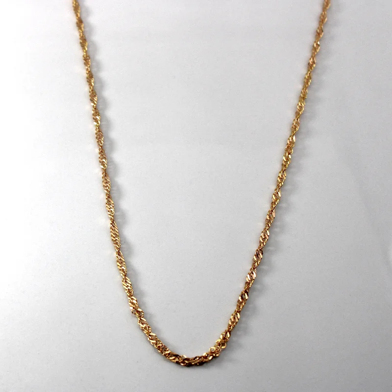 cubic zirconia stud earrings classic 19k Yellow Gold Singapore Chain | 27"|