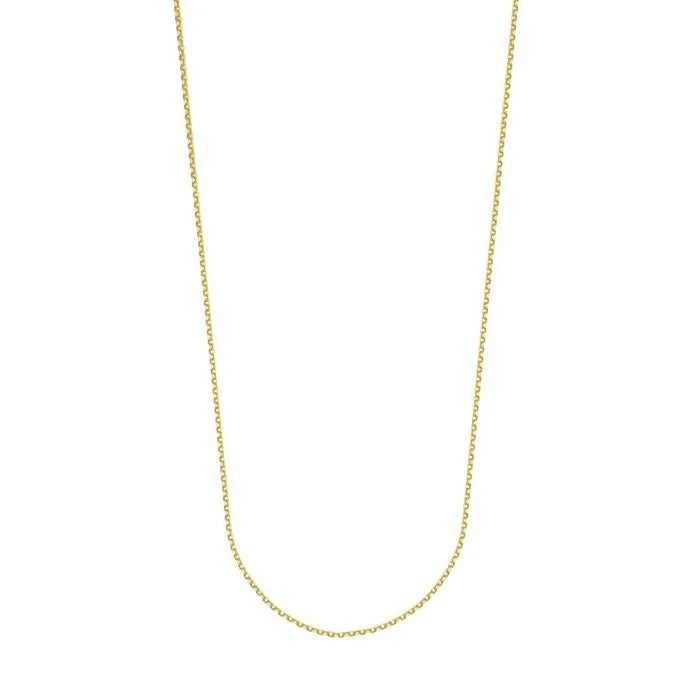 20 INCH YELLOW GOLD CABLE CHAIN