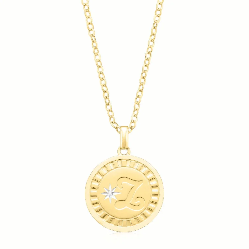 adjustable toe ring silver 9ct Yellow Gold Diamond Set Initials Pendant