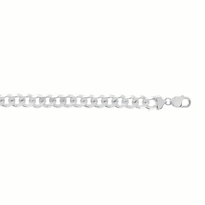 bold gothic skull necklace Sterling Silver 55cm Curb Chain