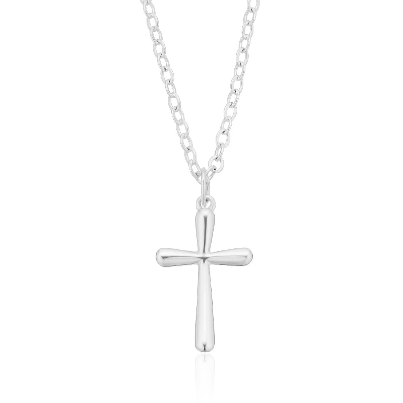 handmade leather ring Sterling Silver Cross Charm
