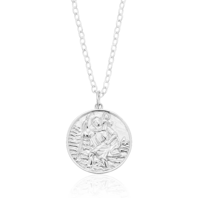 gemstone infinity bracelet Sterling Silver Saint Christopher Circle Charm