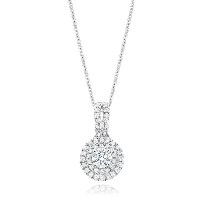 modern geometric silver ring Paris 14ct White Gold Round Brilliant Cut 3/4 CARAT tw of Diamonds Pendant