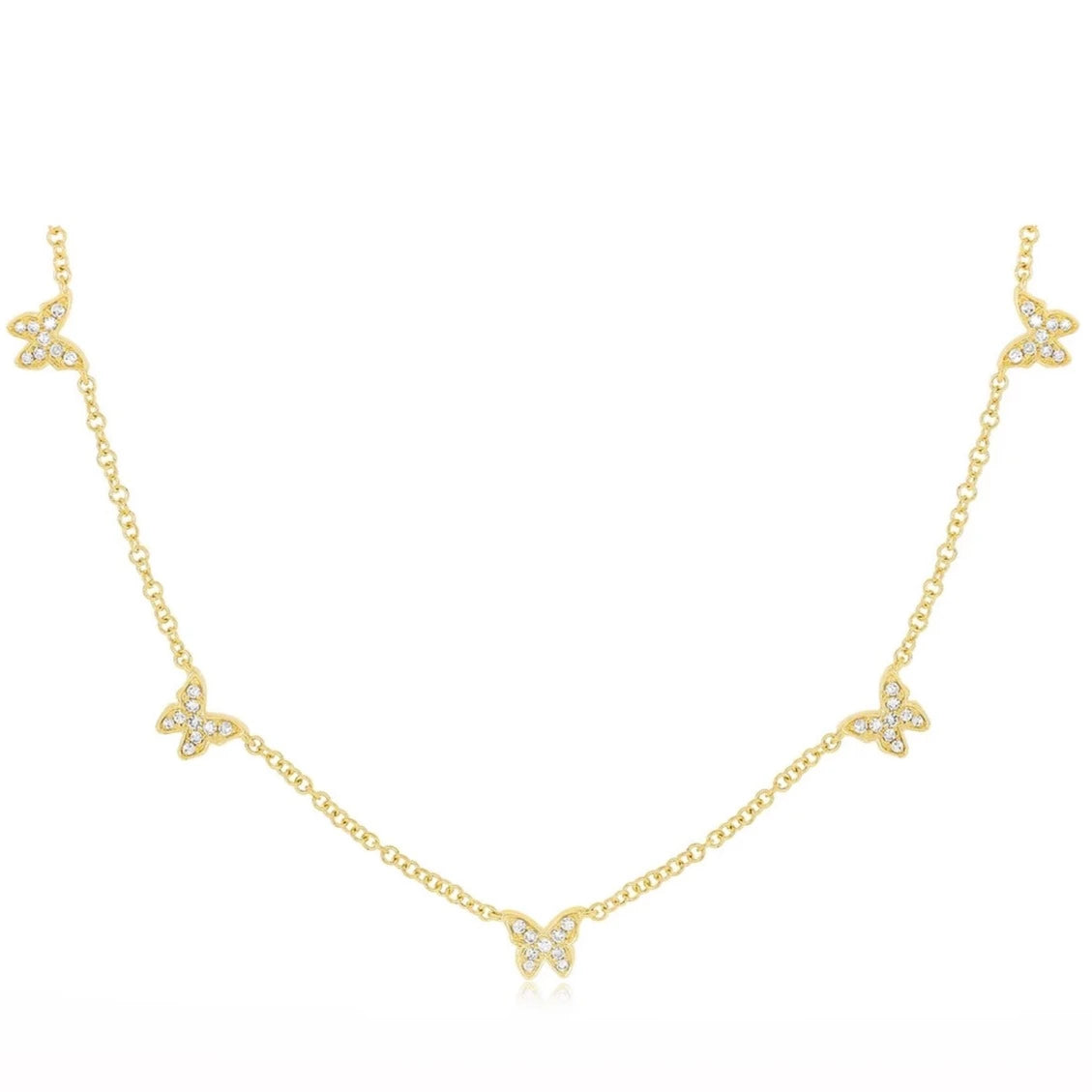 sterling silver infinity loop ring 5 Baby Diamond Butterfly Necklace