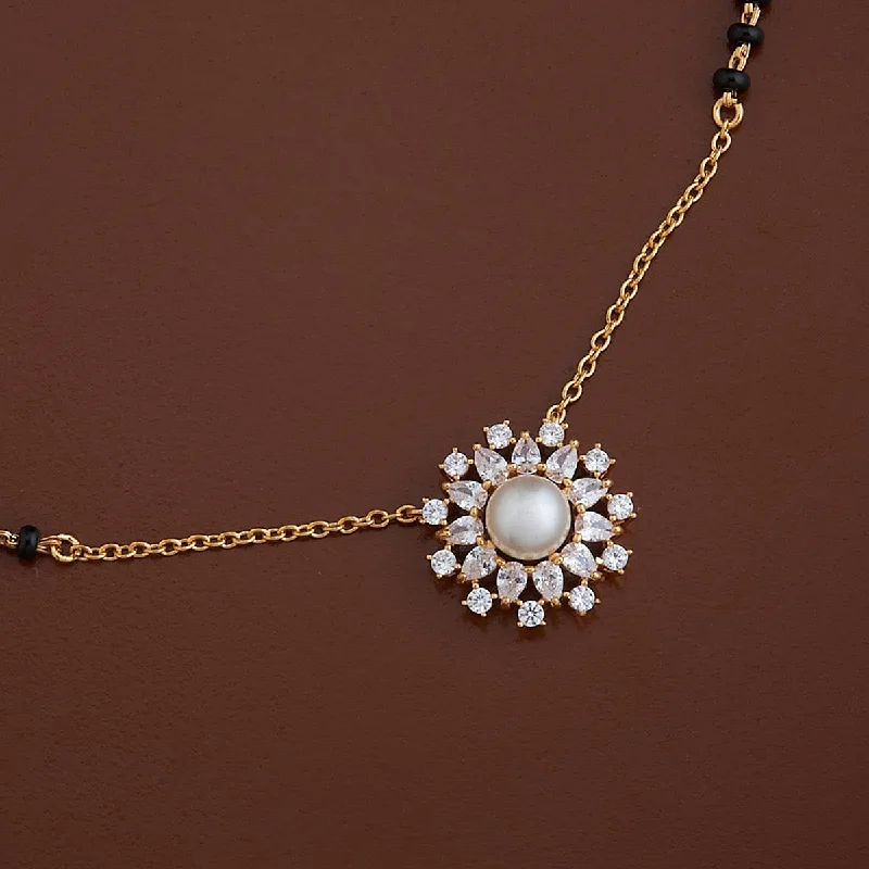 celestial sunburst necklace gold 92.5 Silver Mangalsutra 156290