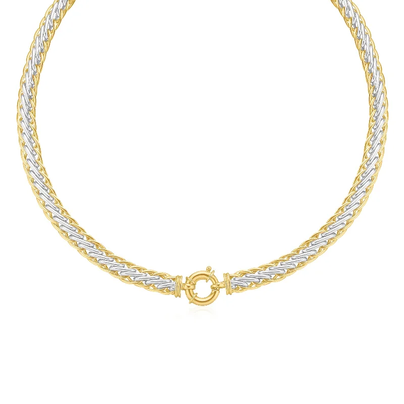 opal and gold earrings 9ct Two Tone Gold 45cm Bolt Ring Hollow Fancy Necklace