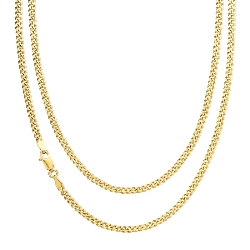 delicate angel wings necklace 9ct Yellow Gold 50cm Curb 80 Gauge Chain