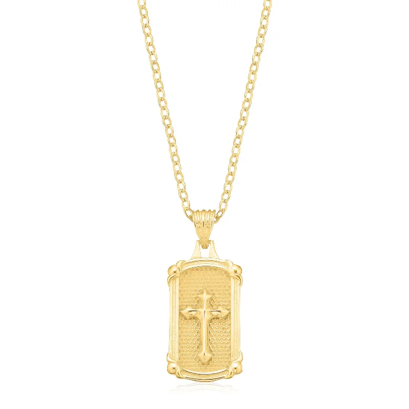 colorful gemstone engagement ring 9ct Yellow Gold Cross Pendant