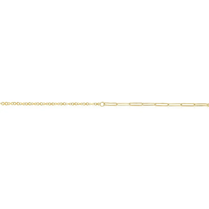 chunky statement cuff bracelet 9ct Yellow Gold Paperclip Necklaces 45cm