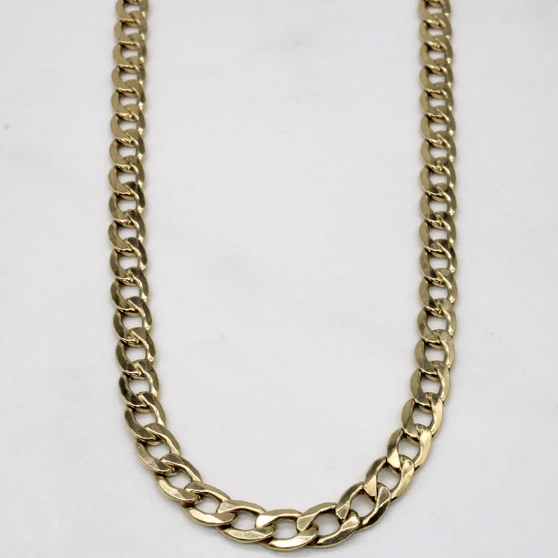 genuine ruby ring women 9k Yellow Gold Curb Link Chain | 24" |
