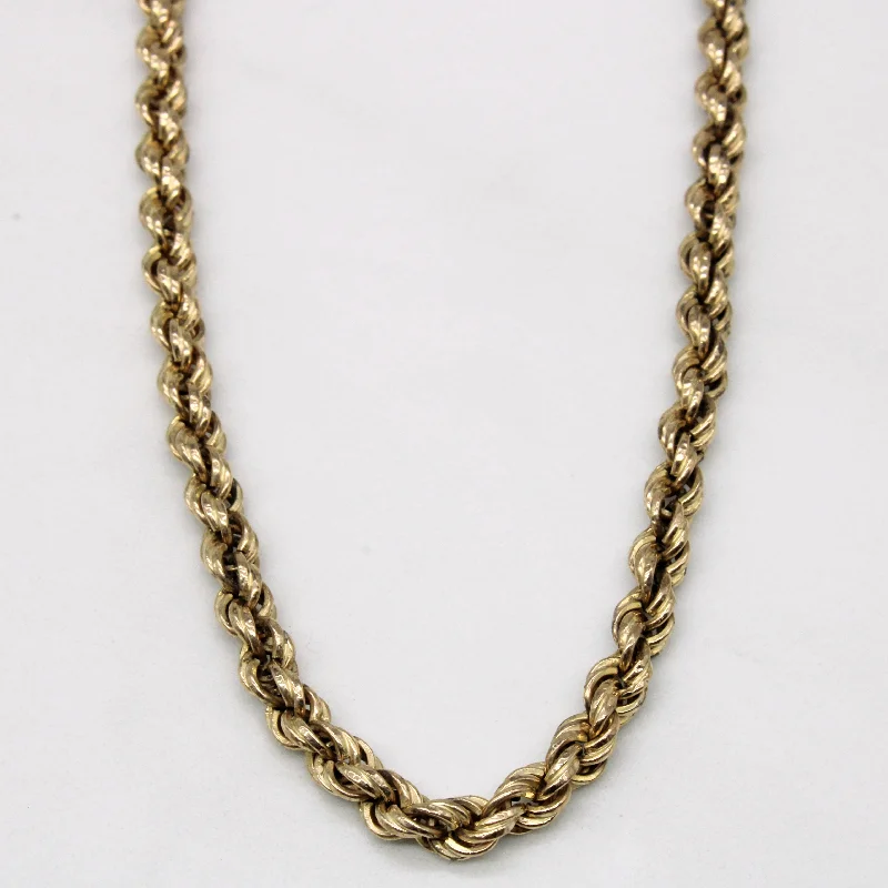 infinity couple’s ring matching set 9k Yellow Gold Rope Chain | 18" |