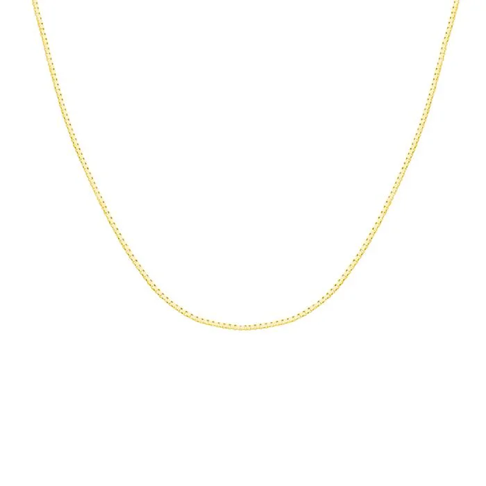 ADJUSTABLE YELLOW GOLD BOX CHAIN