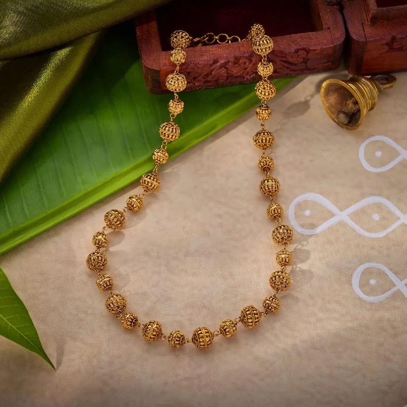 minimalist gold crescent moon necklace Antique Mala 158351