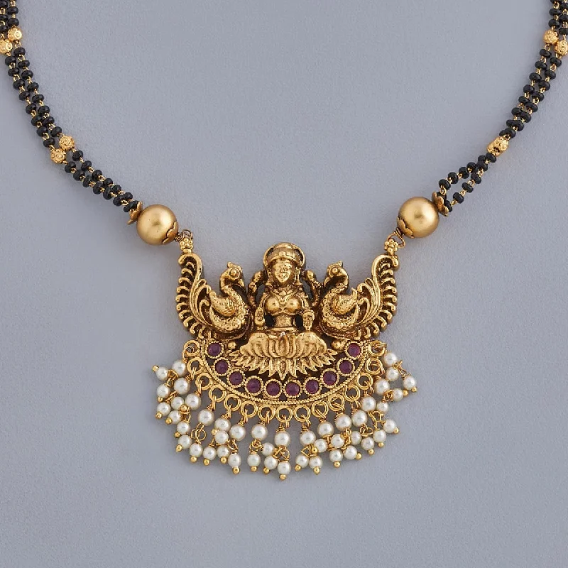 thin silver chain necklace Antique Mangalsutra 168041