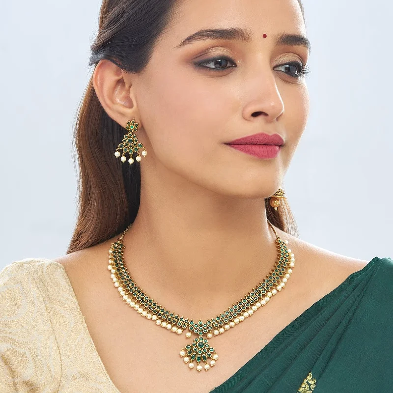 gold-plated chain necklace with charms Antique Necklace 148404