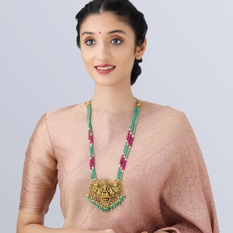 gold medallion pendant necklace Antique Necklace 161424