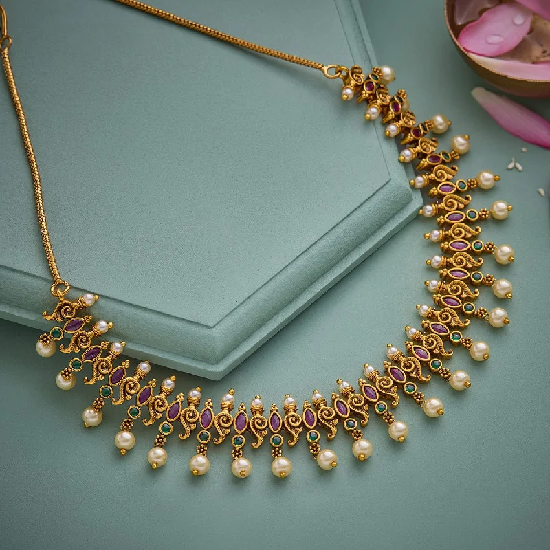 dainty pearl and diamond ring Antique Necklace 162050