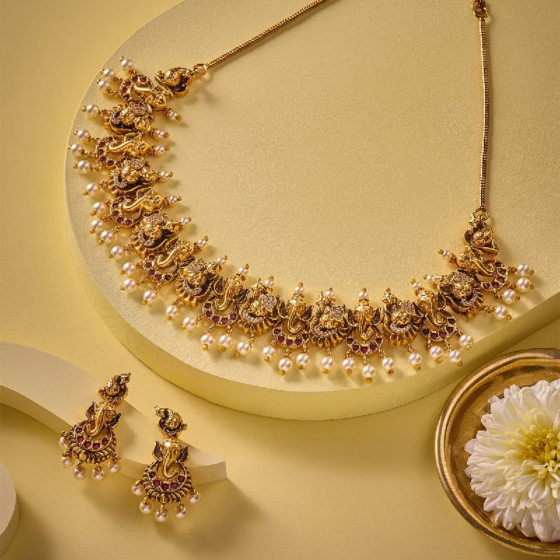 chunky gold chain necklace Antique Necklace 162745