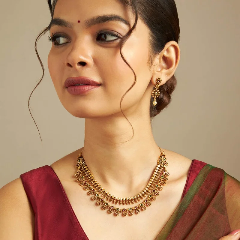 modern geometric drop earrings Antique Necklace 167737