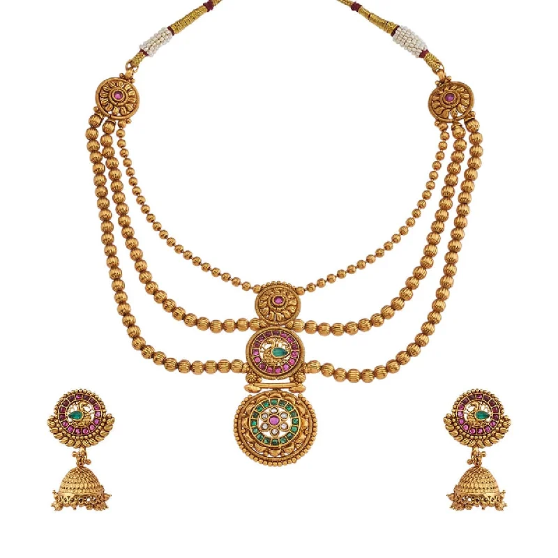 minimal gold ring stack Antique Necklace 167888