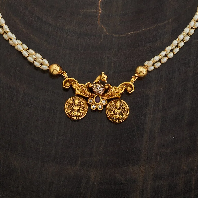 handmade braided leather necklace Antique Necklace 173559