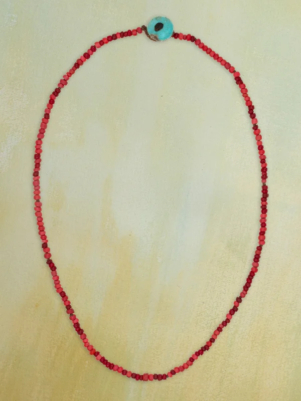 black and gold wedding band Antique Whiteheart Trade Beads Necklace