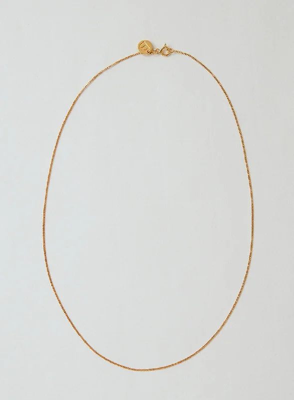 Plain 14K Gold Plated 45 cm Necklace