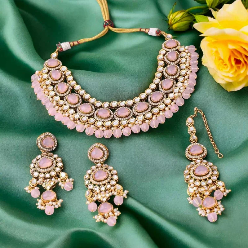 dainty sapphire stacking rings Blush Nikhina Kundan Jewellery Set