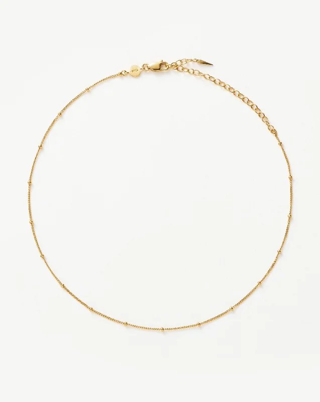 emerald-cut engagement ring halo Bobble Chain Choker | 18ct Gold Vermeil