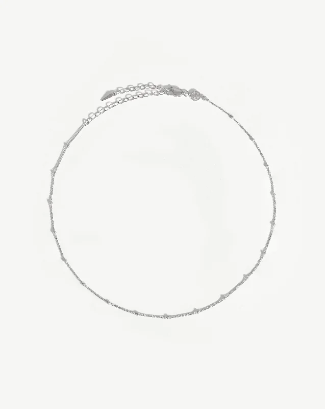 sterling silver charm anklet Bobble Chain Choker | Sterling Silver