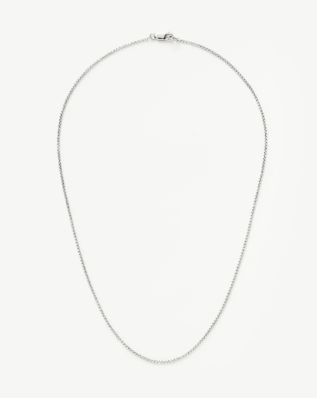 celestial constellation necklace silver Box Link Chain Necklace | Sterling Silver