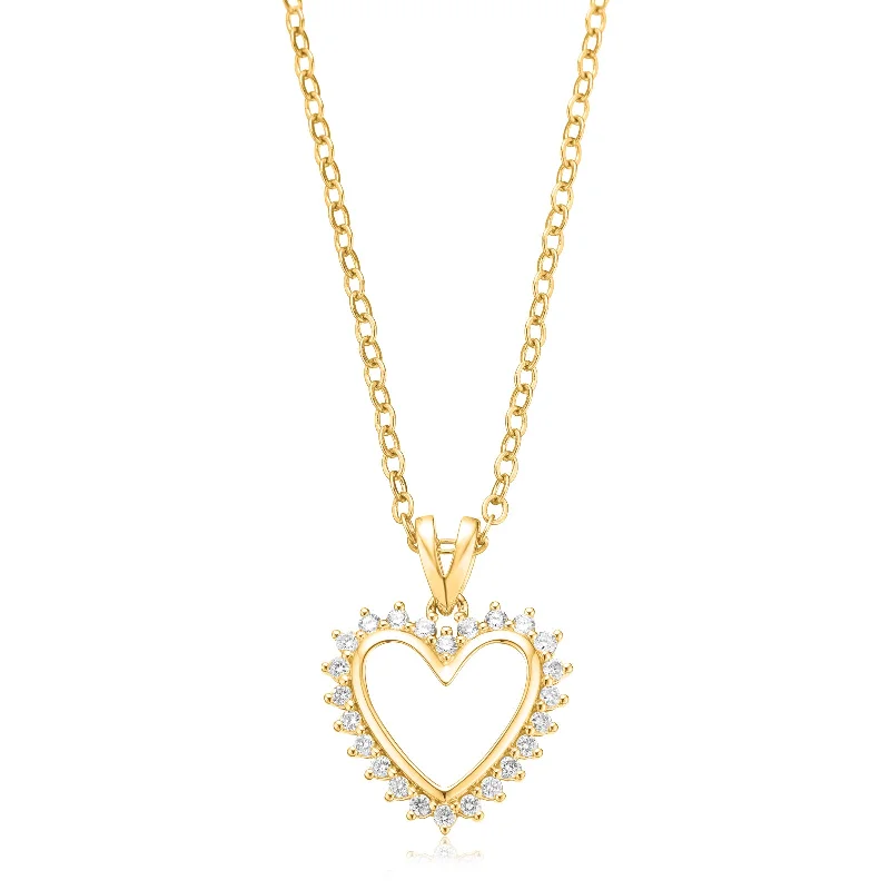 men’s black titanium ring Celebration 9ct Yellow Gold Round Brilliant Cut 1/4 Carat tw of Lab Grown Diamonds Heart Pendant
