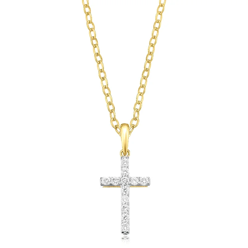 rose gold bezel ring Celebration 9ct Yellow Gold with Round Brilliant Cut 0.15 ct tw of Lab Grown Diamond Pendant