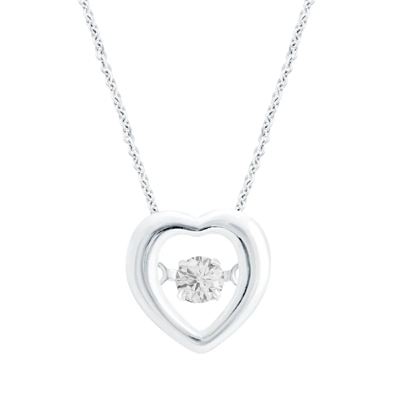 custom silver charm bracelet Celebration Sterling Silver with Round Brilliant Cut 0.10 CARAT tw of Lab Grown Diamond Pendant