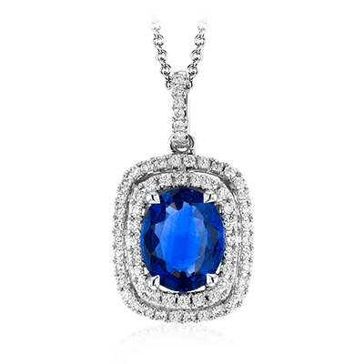emerald gemstone earrings Color Pendant in 18k Gold with Diamonds