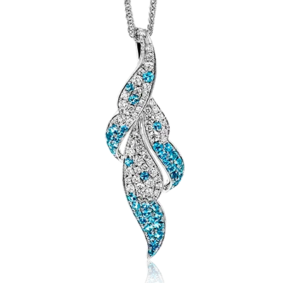 minimalist silver stacking bangles Color Pendant in 18k Gold with Diamonds