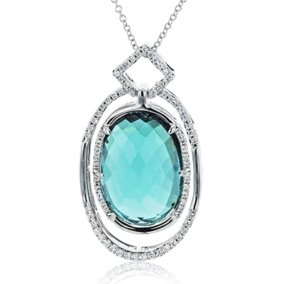 vintage-style diamond halo ring Color Pendant in 18k Gold with Diamonds