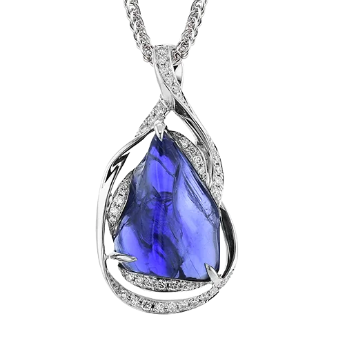 cubic zirconia stud earrings classic Color Pendant in 18k Gold with Diamonds
