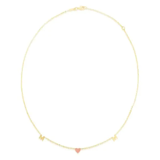 Celtic knot wedding band 14K Yellow Gold "MOM" Necklace