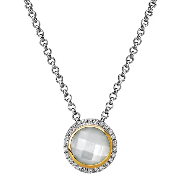 dainty chain bracelet layered Diamond and Gemstone Halo Pendant
