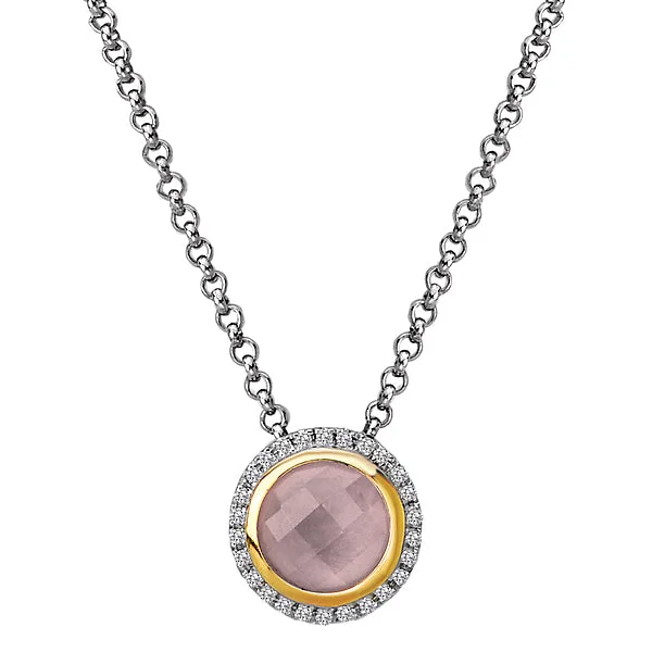 celestial moonstone ring gold Diamond and Rose Quartz Halo Pendant