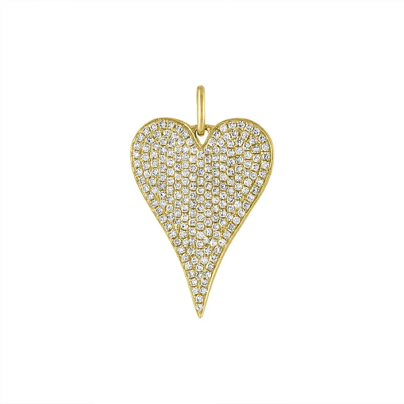 handmade gold nugget ring Diamond Heart Charm