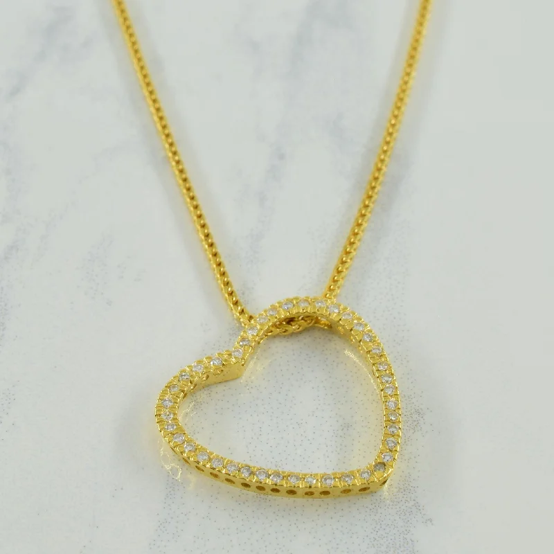 black diamond eternity band Diamond Heart Necklace | 0.22ctw | 16.25" |