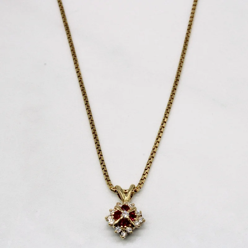 oval blue sapphire ring Diamond & Ruby Pendant & Necklace | 0.12ctw, 0.12ctw | 18" |