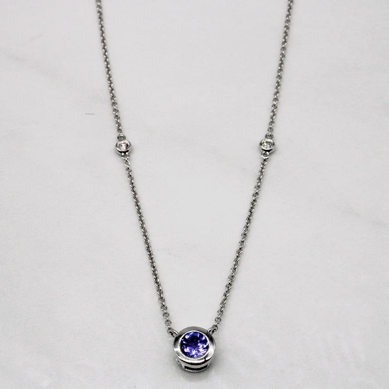 celestial zodiac sign necklace 'Effy' Tanzanite & Diamond Necklace | 0.55ct, 0.06ctw | 18" |